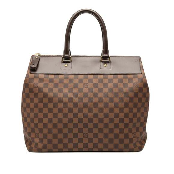 Louis Vuitton Damier Greenwich PM Handbag/Boston Bag N41165 Brown Leather Wom...